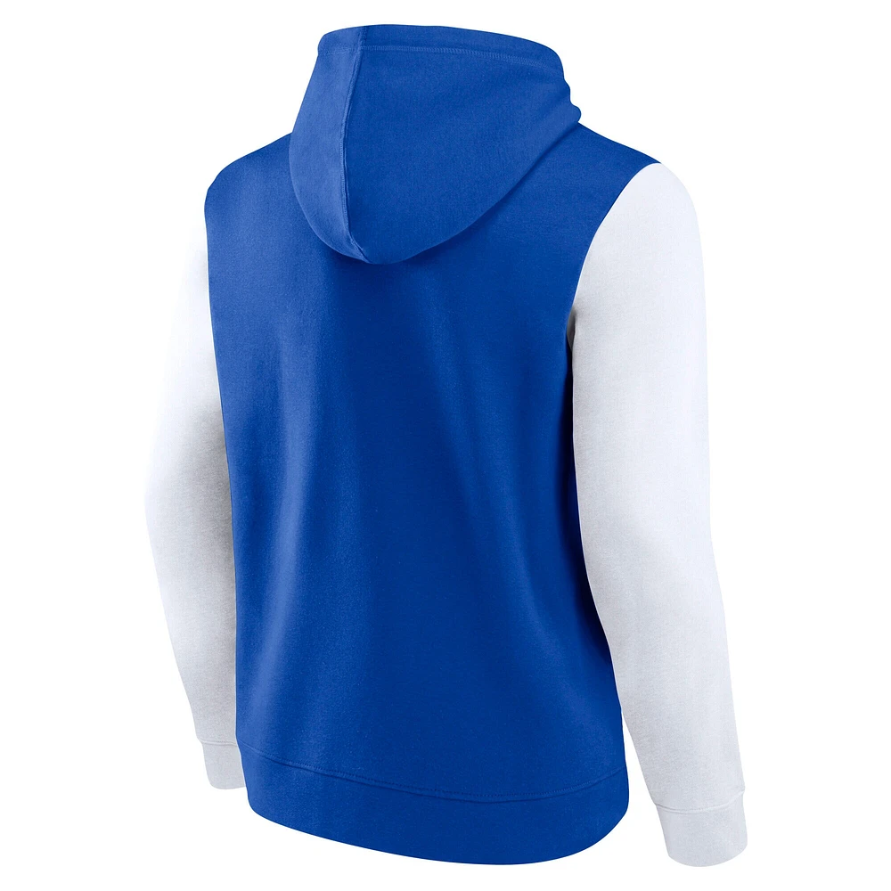 Sweat à capuche enfiler Fanatics Royal/White Kentucky Wildcats Outline pour homme