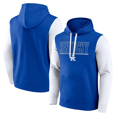 Sweat à capuche enfiler Fanatics Royal/White Kentucky Wildcats Outline pour homme
