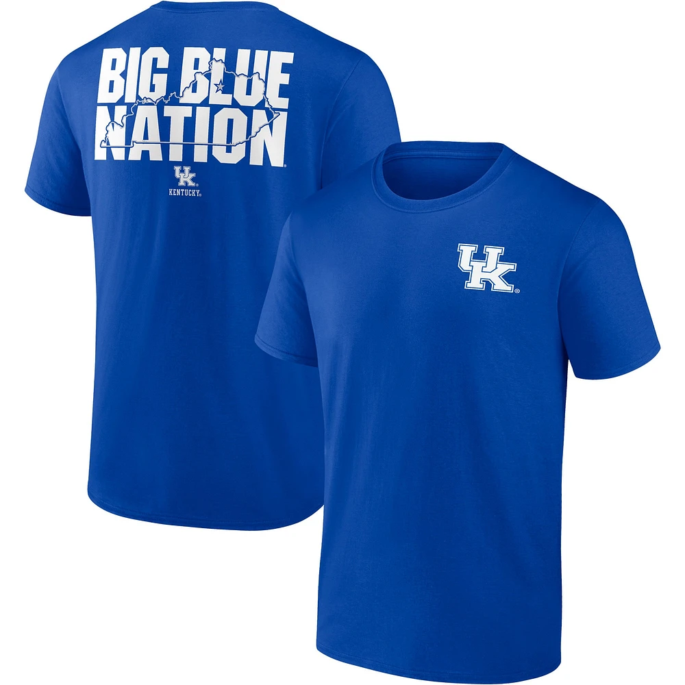 Men's Fanatics Royal Kentucky Wildcats Hometown Collection 2-Hit T-Shirt