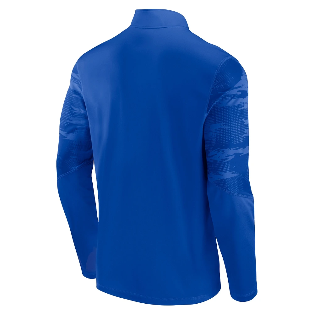 Men's Fanatics Royal Kentucky Wildcats Ringer Quarter-Zip Top