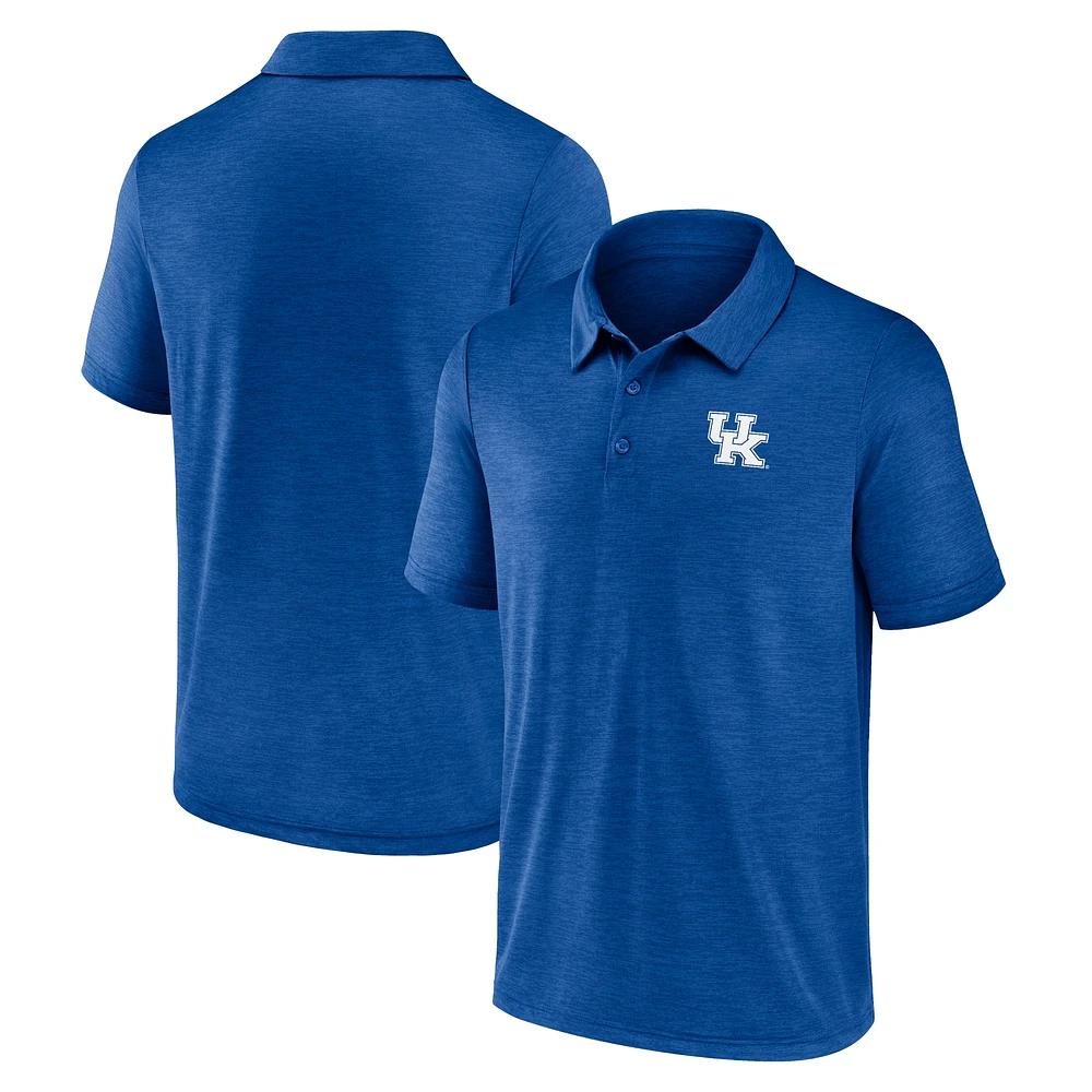 Polo à logo principal strié Fanatics Royal Kentucky Wildcats pour hommes