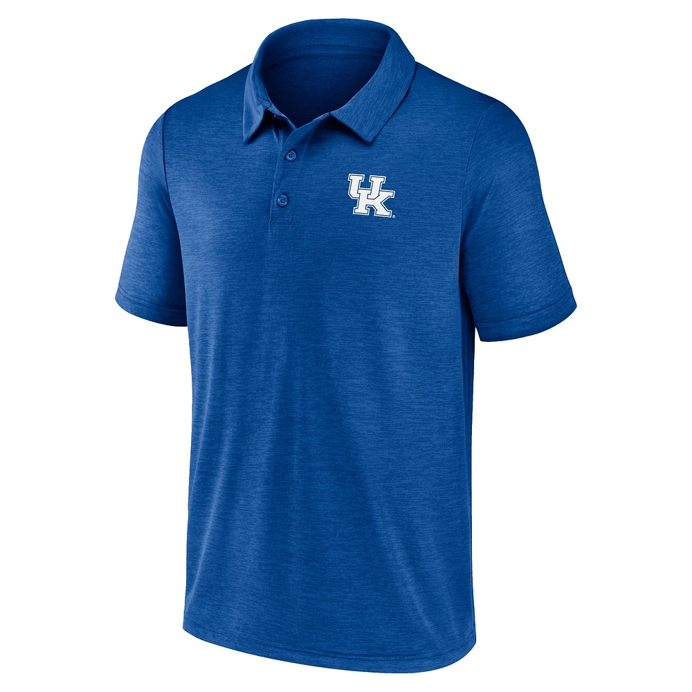 Polo à logo principal strié Fanatics Royal Kentucky Wildcats pour hommes