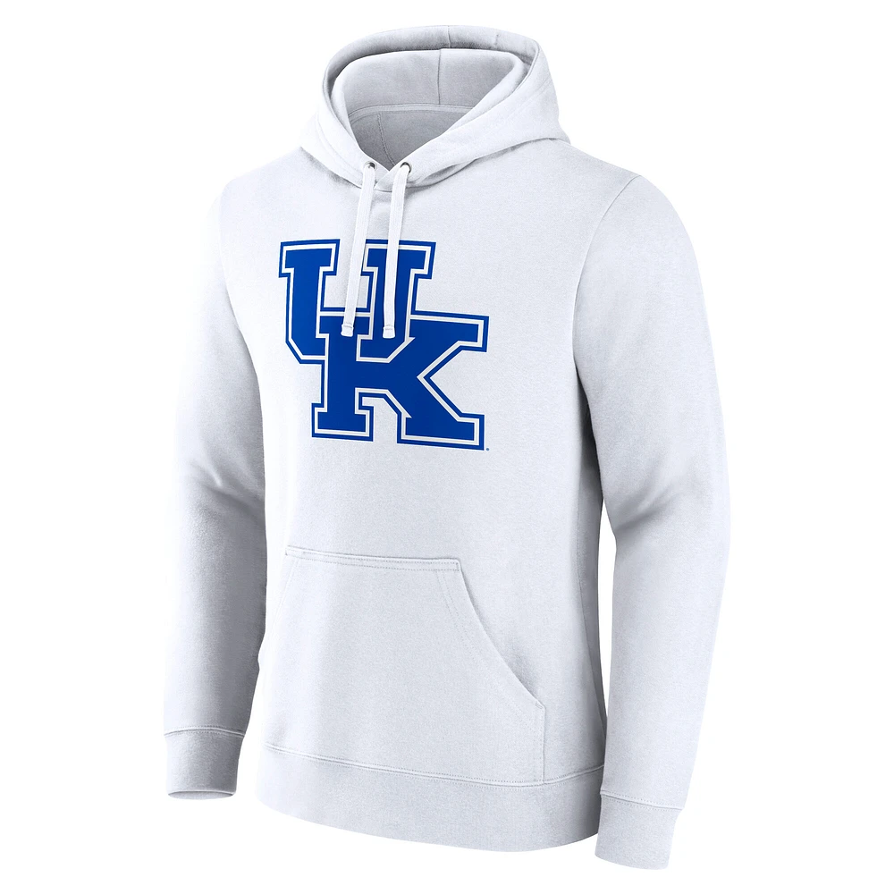 Men's Fanatics  White Kentucky Wildcats Primary Logo Pullover Hoodie