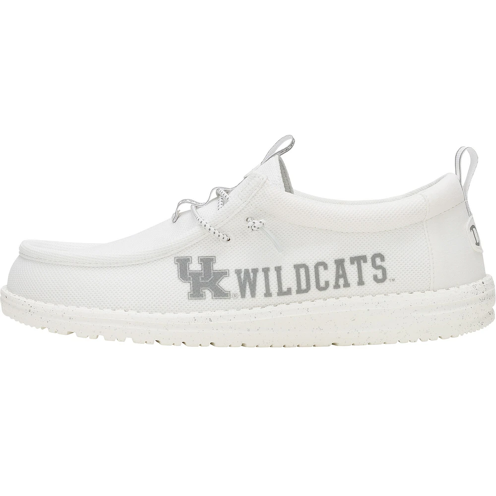 Men's Hey Dude White Kentucky Wildcats Wally Casual Shoes