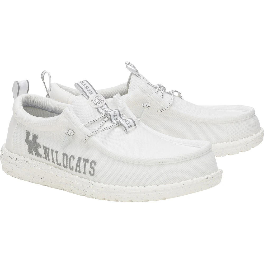 Men's Hey Dude White Kentucky Wildcats Wally Casual Shoes