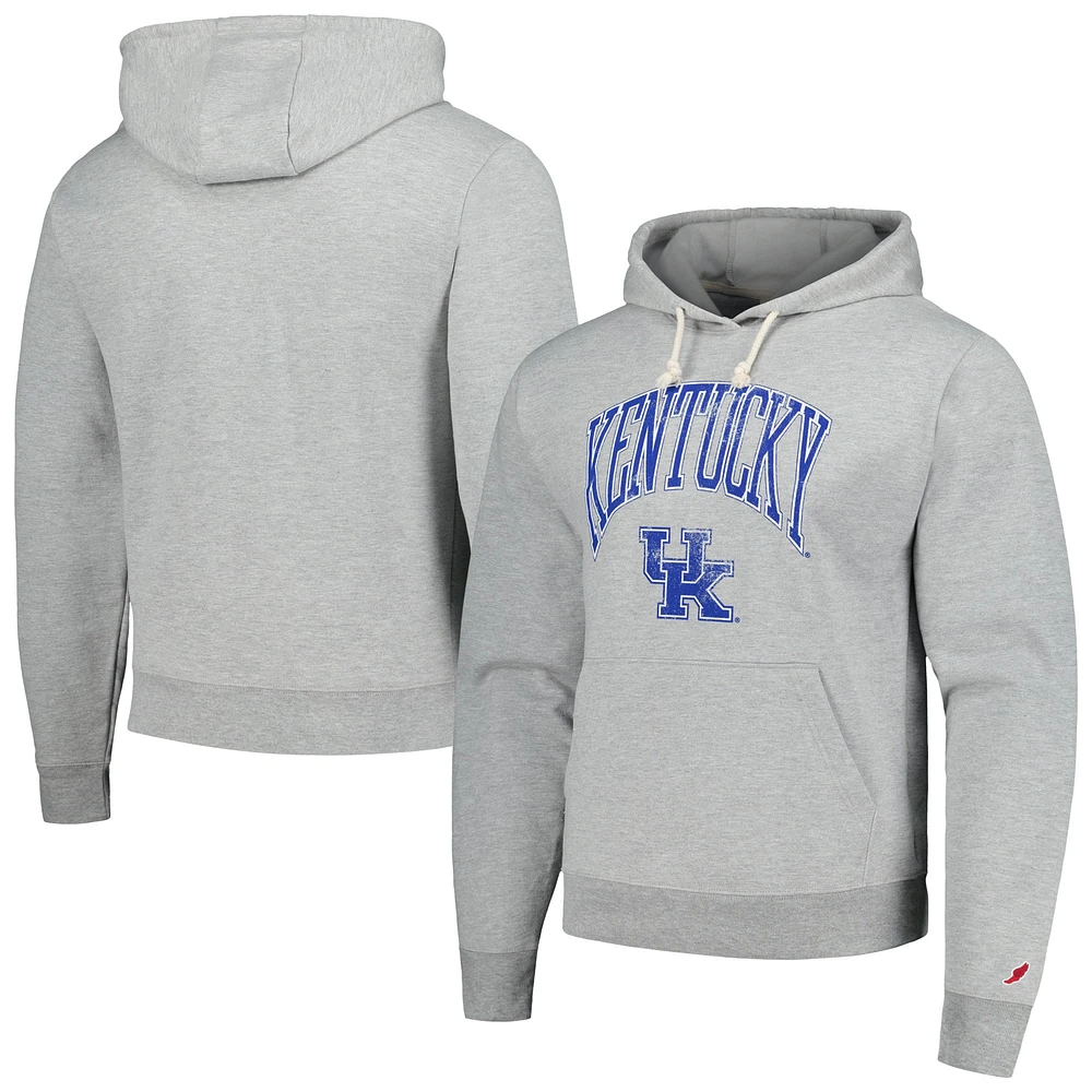 Men's League Collegiate Wear  Heather Gray Kentucky Wildcats Tall Arch Essential Pullover Hoodie