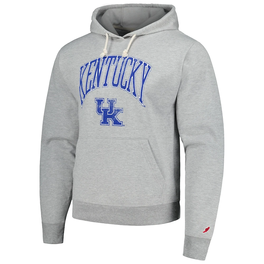 Men's League Collegiate Wear  Heather Gray Kentucky Wildcats Tall Arch Essential Pullover Hoodie