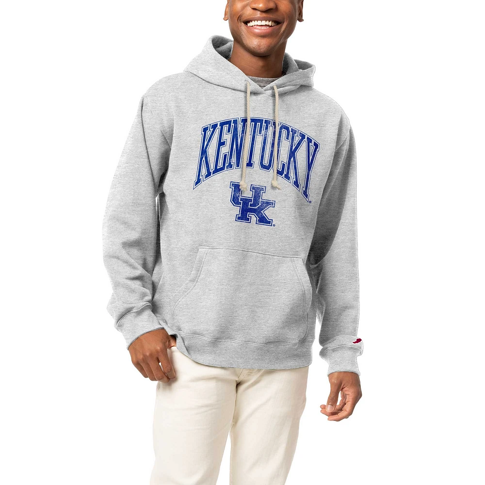 Men's League Collegiate Wear  Heather Gray Kentucky Wildcats Tall Arch Essential Pullover Hoodie