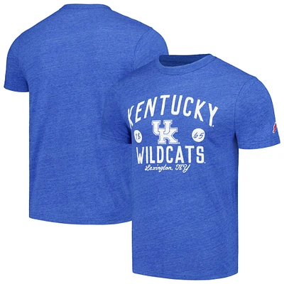 League Collegiate Wear pour hommes Heather Royal Kentucky Wildcats Bendy Arch Victory Falls T-shirt triple mélange