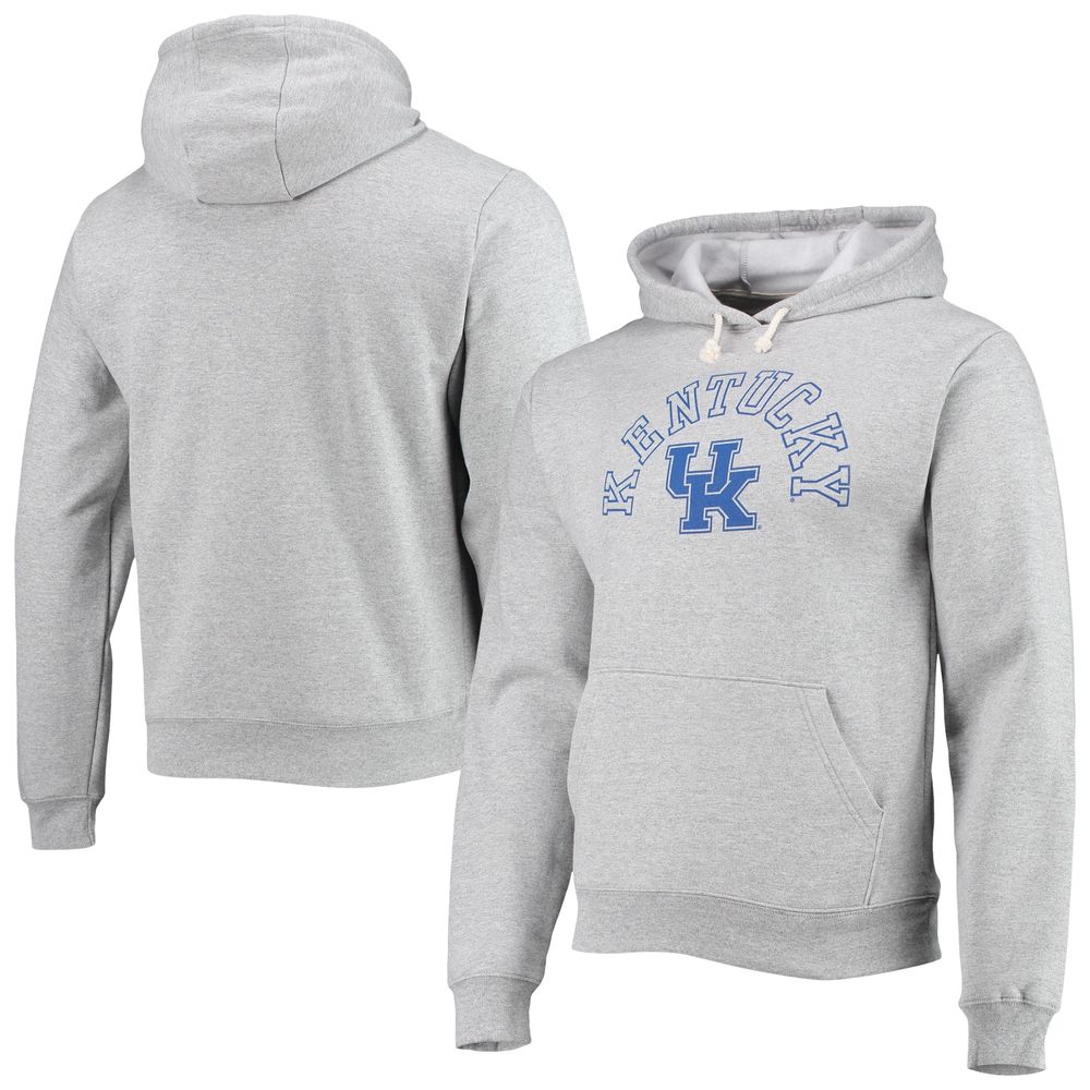 Men's League Collegiate Wear Heathered Gray Kentucky Wildcats Seal Neuvo Essential Fleece Pullover Hoodie