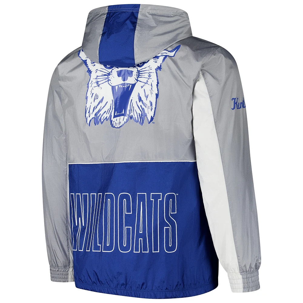 Men's Mitchell & Ness Royal Kentucky Wildcats Big Shot Premium Full-Zip Windbreaker