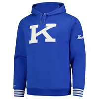 Men's Mitchell & Ness Royal Kentucky Wildcats Chainstich Fleece Pullover Hoodie