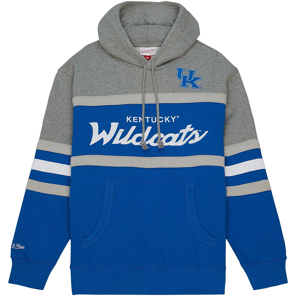 Men's Mitchell & Ness Royal Kentucky Wildcats Head Coach Pullover Hoodie