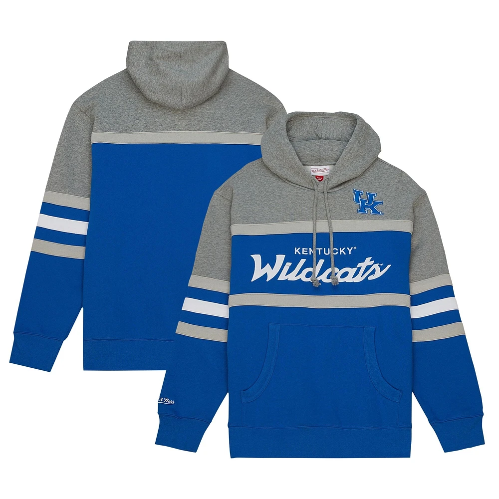 Men's Mitchell & Ness Royal Kentucky Wildcats Head Coach Pullover Hoodie