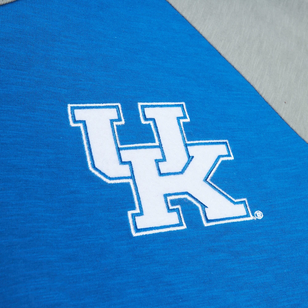 T-shirt à manches longues raglan légendaire flammé Mitchell & Ness Royal Kentucky Wildcats pour hommes