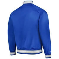 Veste légère en satin à boutons-pression et col raglan pour homme Mitchell & Ness Royal Kentucky Wildcats