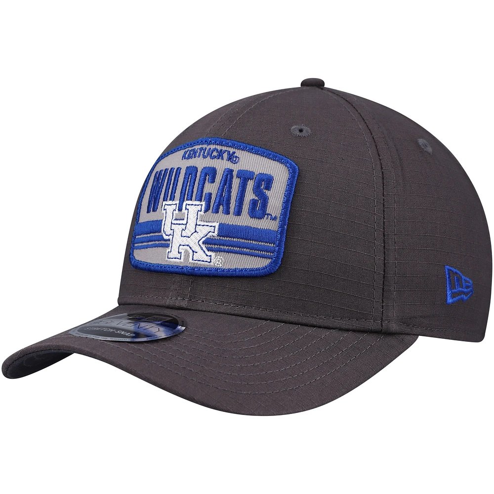 Men's New Era Charcoal Kentucky Wildcats Team Elevated 9SEVENTY Stretch-Snap Adjustable Hat