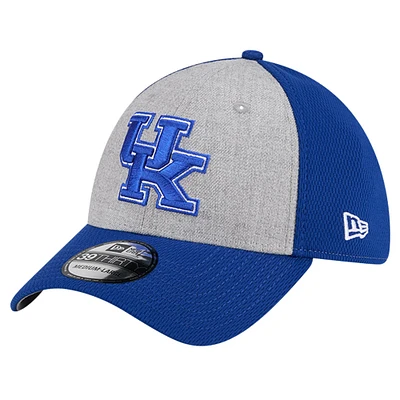 Men's New Era Heather Gray/Royal Kentucky Wildcats Two-Tone 39THIRTY Flex Hat