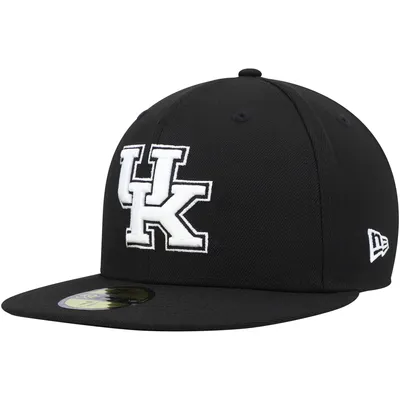 Kentucky Wildcats New Era Black & White 59FIFTY Fitted Hat