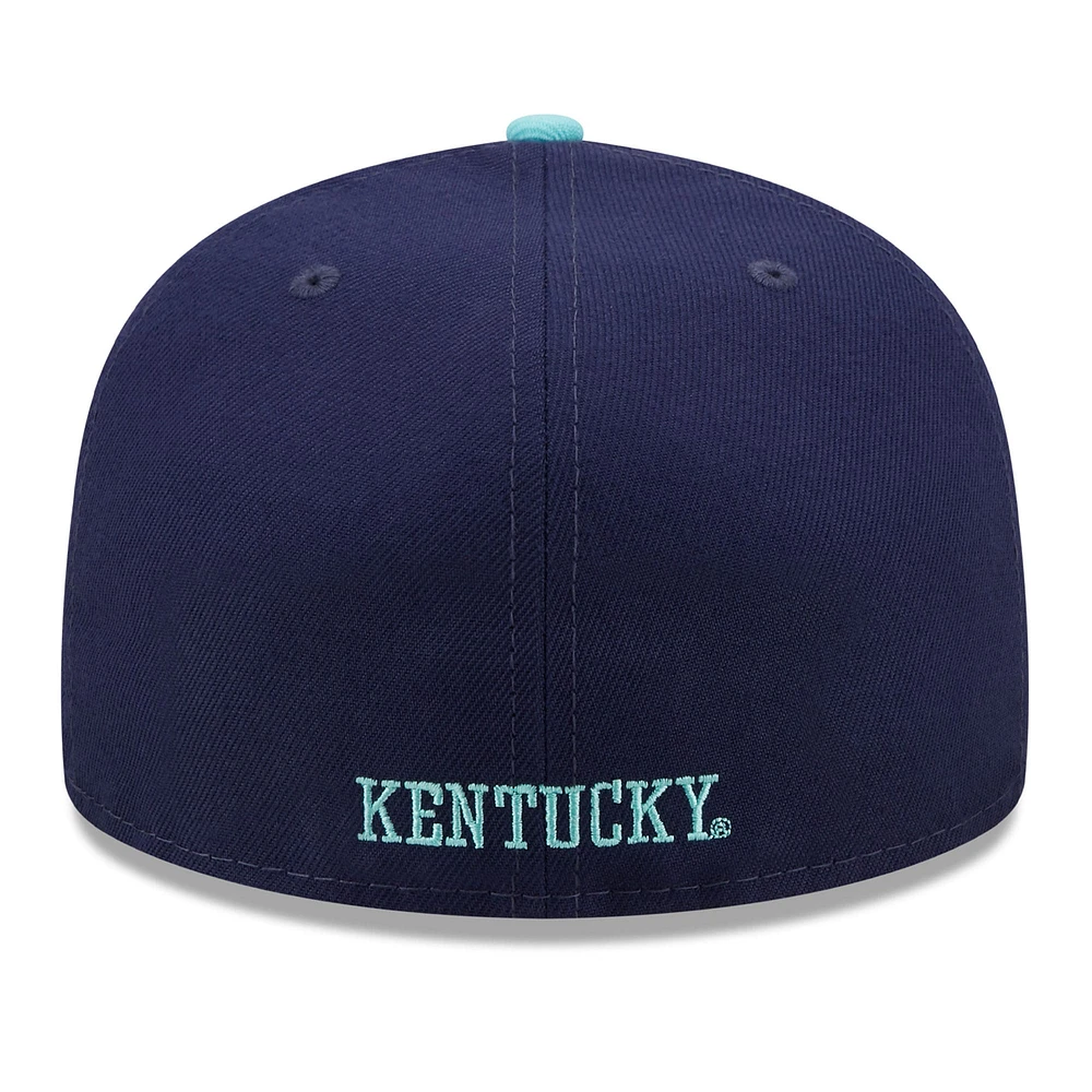 Men's New Era Navy/Light Blue Kentucky Wildcats 59FIFTY Fitted Hat