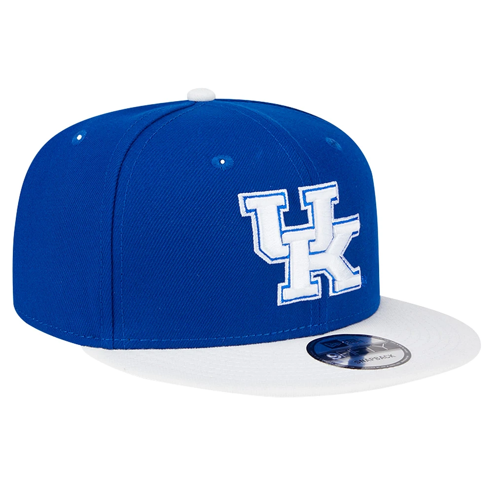 Men's New Era Royal/White Kentucky Wildcats Two-Tone 9FIFTY Snapback Hat