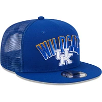 Casquette Snapback 9FIFTY Royal Kentucky Wildcats Grade Trucker New Era pour homme