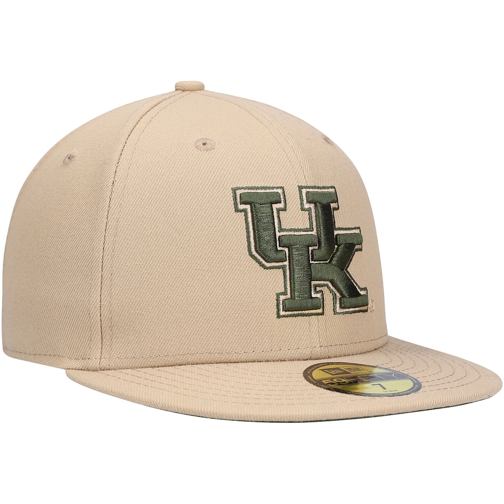 Casquette ajustée 59FIFTY Kentucky Wildcats Camel & Rifle pour homme New Era