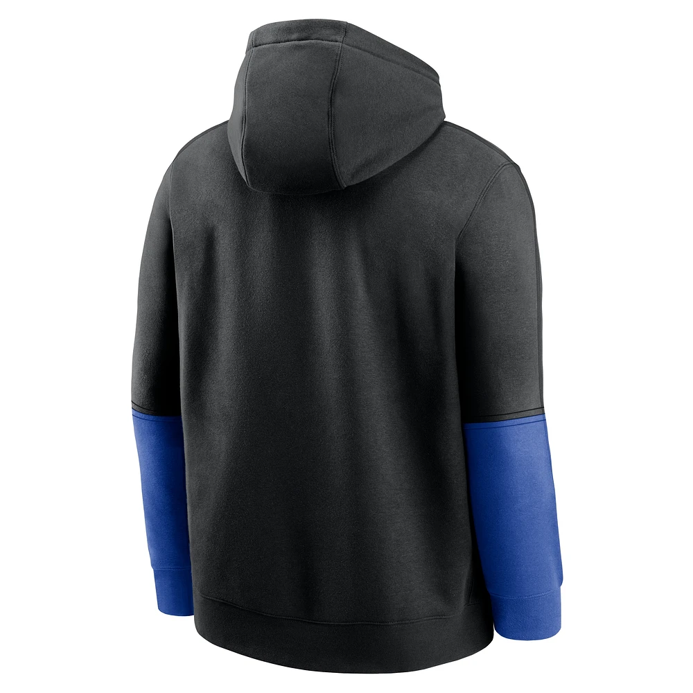 Men's Nike Anthracite/Royal Kentucky Wildcats 2024 Sideline Club Pullover Hoodie