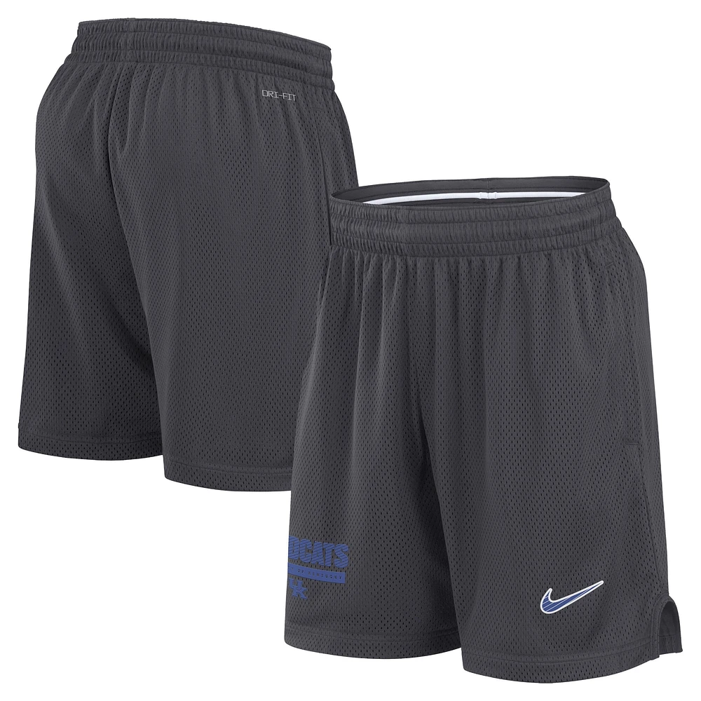 Short Nike Anthracite Kentucky Wildcats 2024 Sideline Performance Mesh pour homme