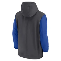 Sweat à capuche demi-zippé Nike Anthracite Kentucky Wildcats 2024 Sideline Pregame Player pour homme