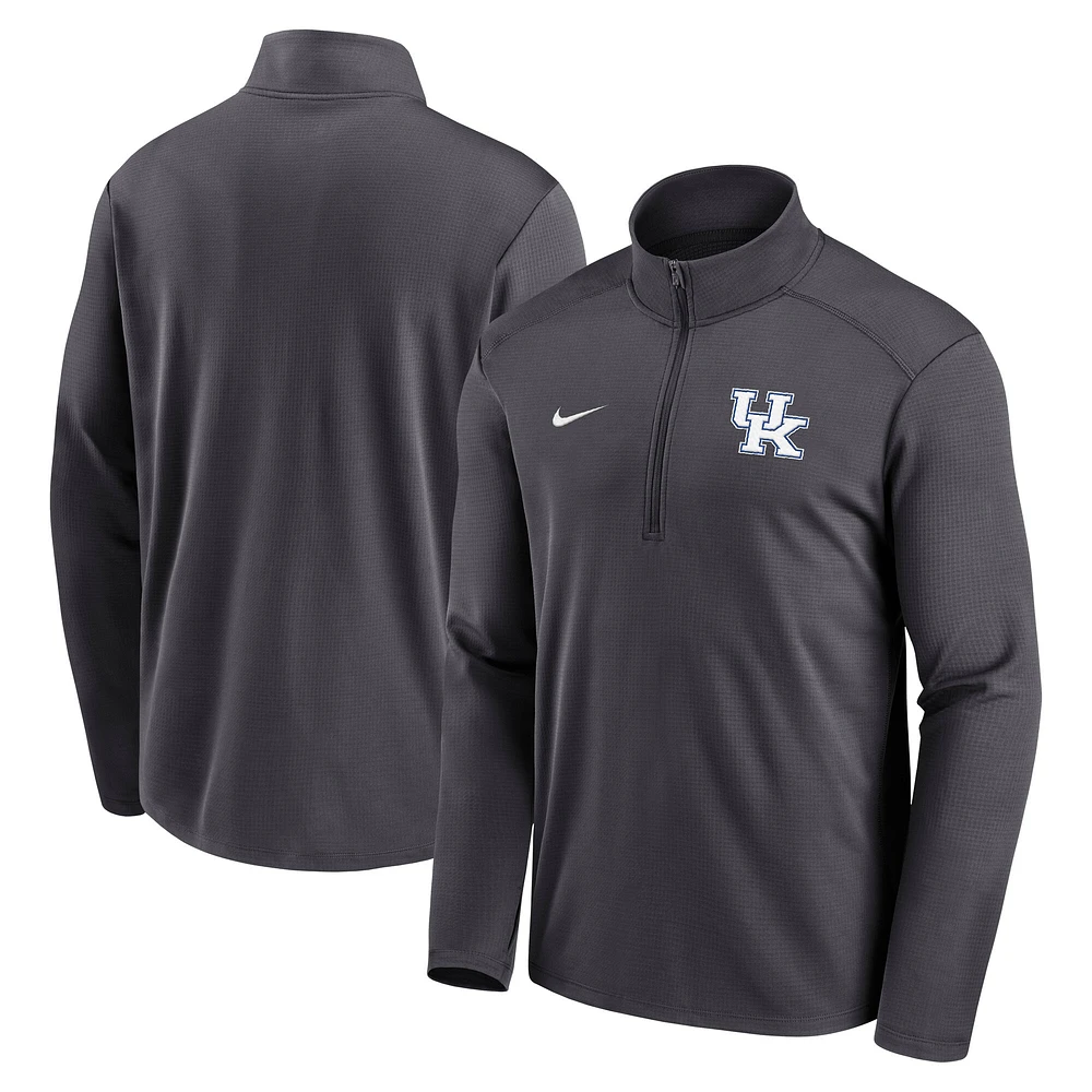 Men's Nike  Anthracite Kentucky Wildcats Primetime Pacer Performance Half-Zip Top