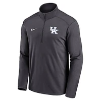 Haut à demi-zip Nike Anthracite Kentucky Wildcats Primetime Pacer Performance pour homme