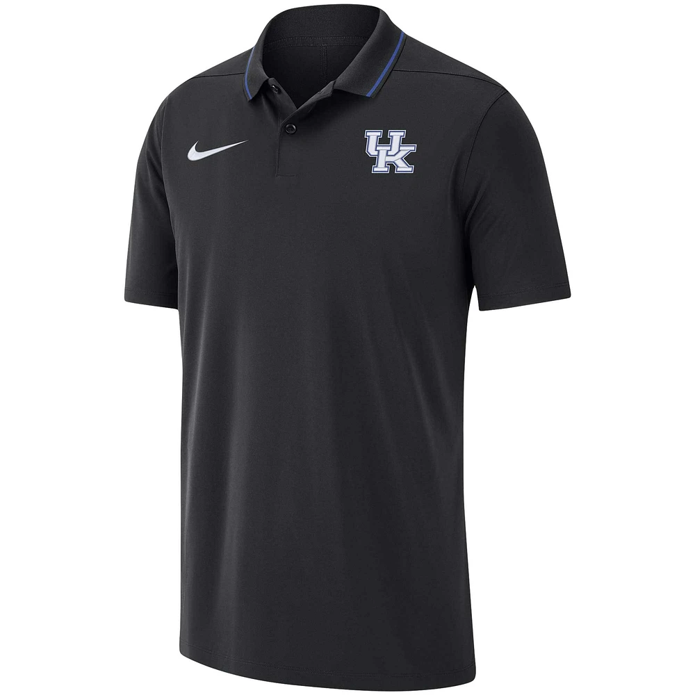 Polo performance Nike Kentucky Wildcats 2023 Coaches pour homme - Noir