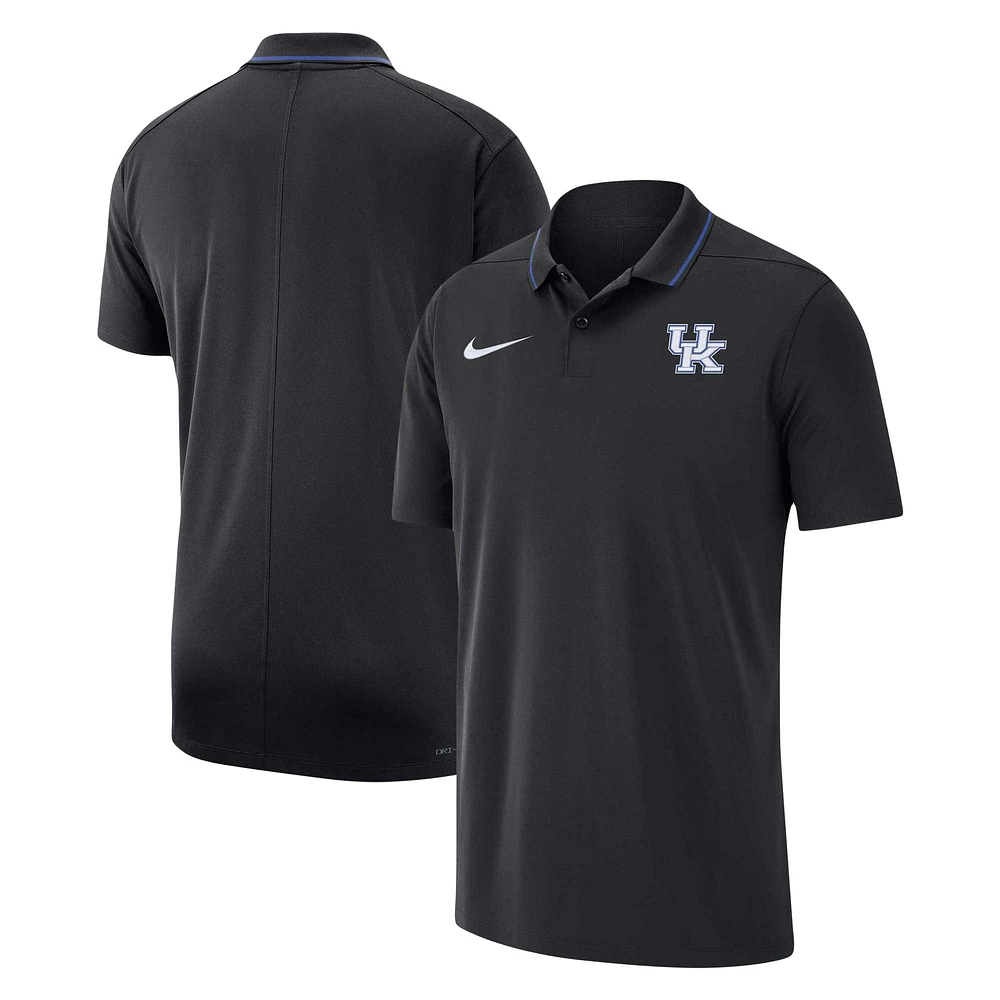 Polo performance Nike Kentucky Wildcats 2023 Coaches pour homme - Noir