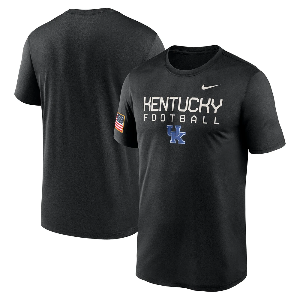 T-shirt Nike noir Kentucky Wildcats 2024 Military Appreciation Legend Performance pour homme