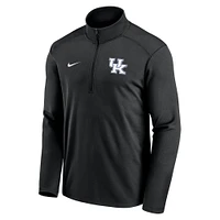 Haut à demi-zip Nike noir Kentucky Wildcats Primetime Pacer Performance pour homme