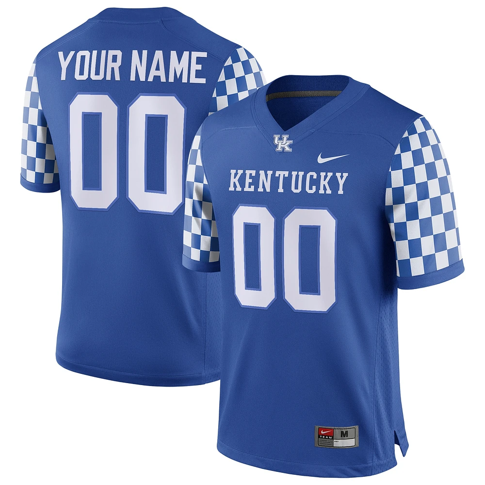 Maillot de football personnalisé Nike bleu Kentucky Wildcats pour homme