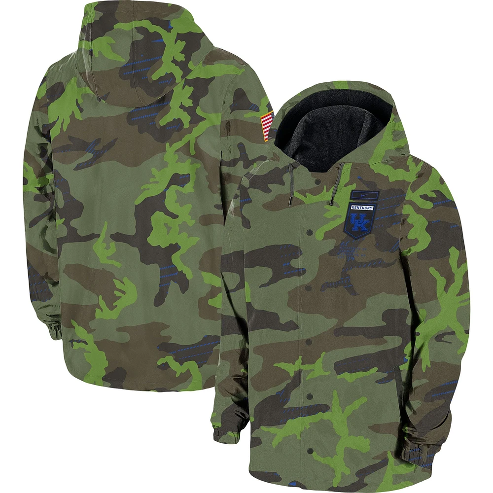 Men's Nike Camo Kentucky Wildcats Hoodie Full-Snap Jacket