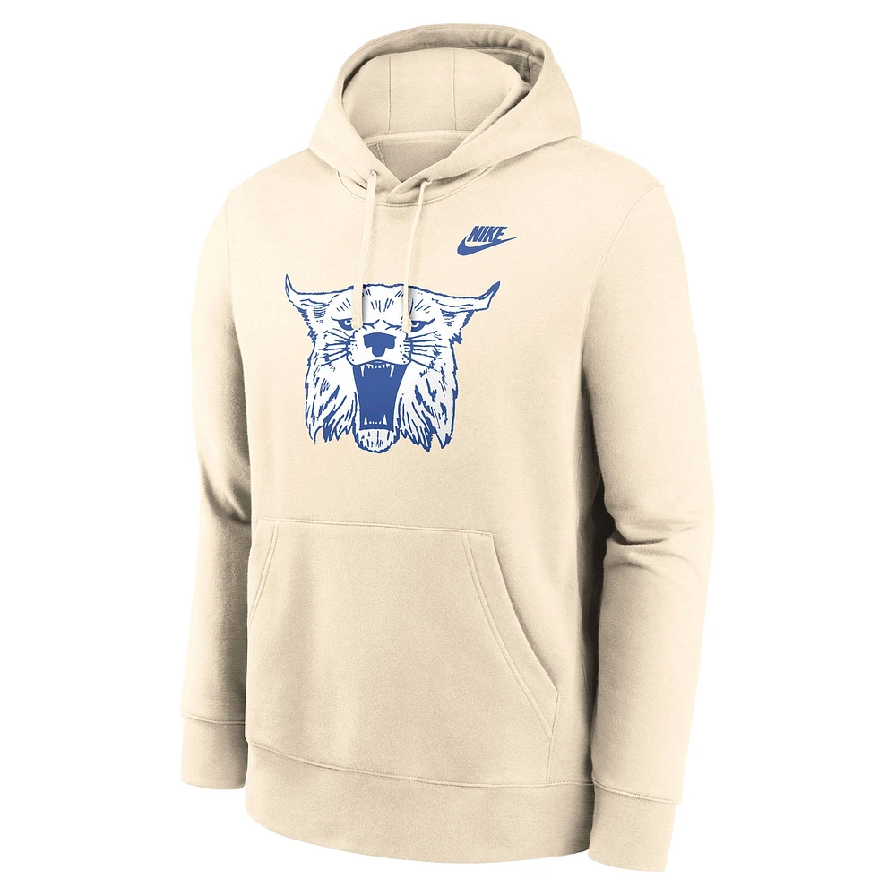 Men's Nike Cream Kentucky Wildcats Vault Logo Pullover Hoodie