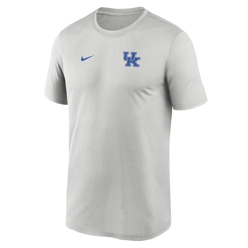 Men's Nike Gray Kentucky Wildcats 2025 Sideline Small Logo Legend Performance T-Shirt