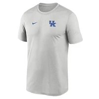 Men's Nike Gray Kentucky Wildcats 2025 Sideline Small Logo Legend Performance T-Shirt