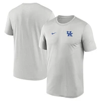 Men's Nike Gray Kentucky Wildcats 2025 Sideline Small Logo Legend Performance T-Shirt