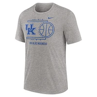 T-shirt Nike Campus Local Tri-Blend gris chiné pour homme des Kentucky Wildcats