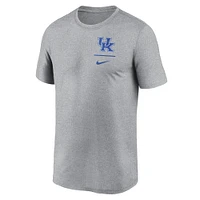 T-shirt Nike pour homme avec logo principal et légende des Kentucky Wildcats, gris chiné