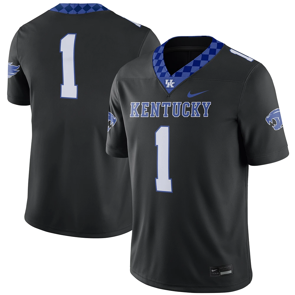 Maillot de match alternatif Nike #1 pour hommes, noir, Kentucky Wildcats