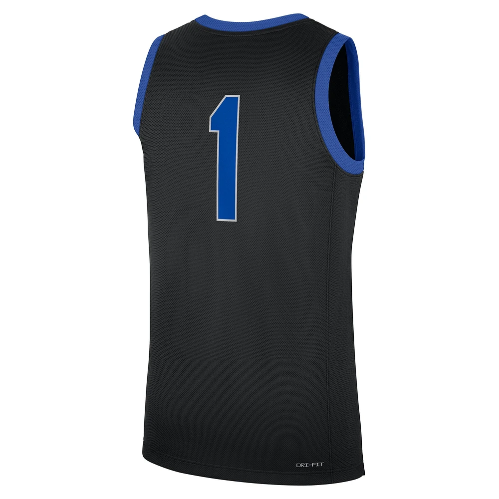 Maillot réplique alternatif noir Nike #1 Kentucky Wildcats pour homme