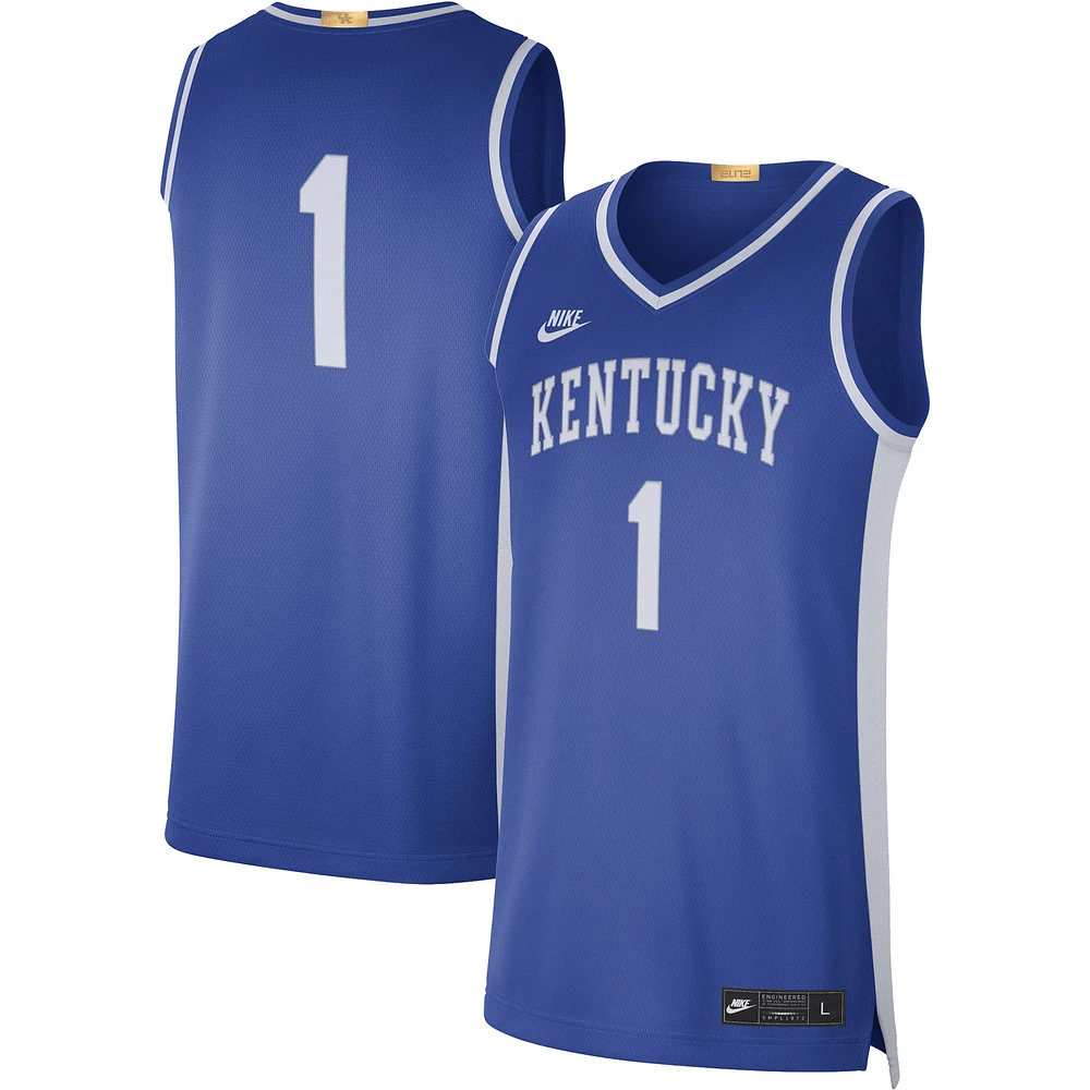 Maillot rétro Nike #1 Royal Kentucky Wildcats Limited pour homme