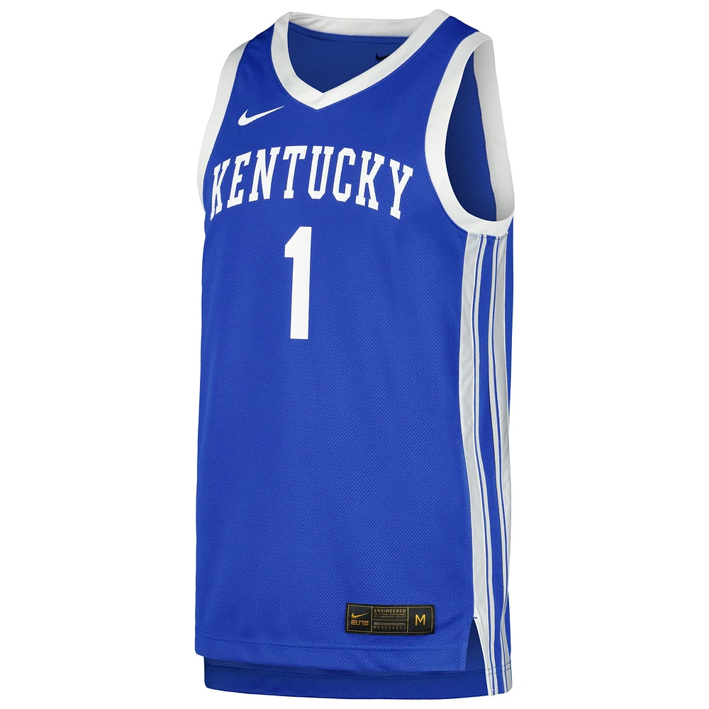 Maillot Nike #1 Royal Kentucky Wildcats Réplique pour Homme