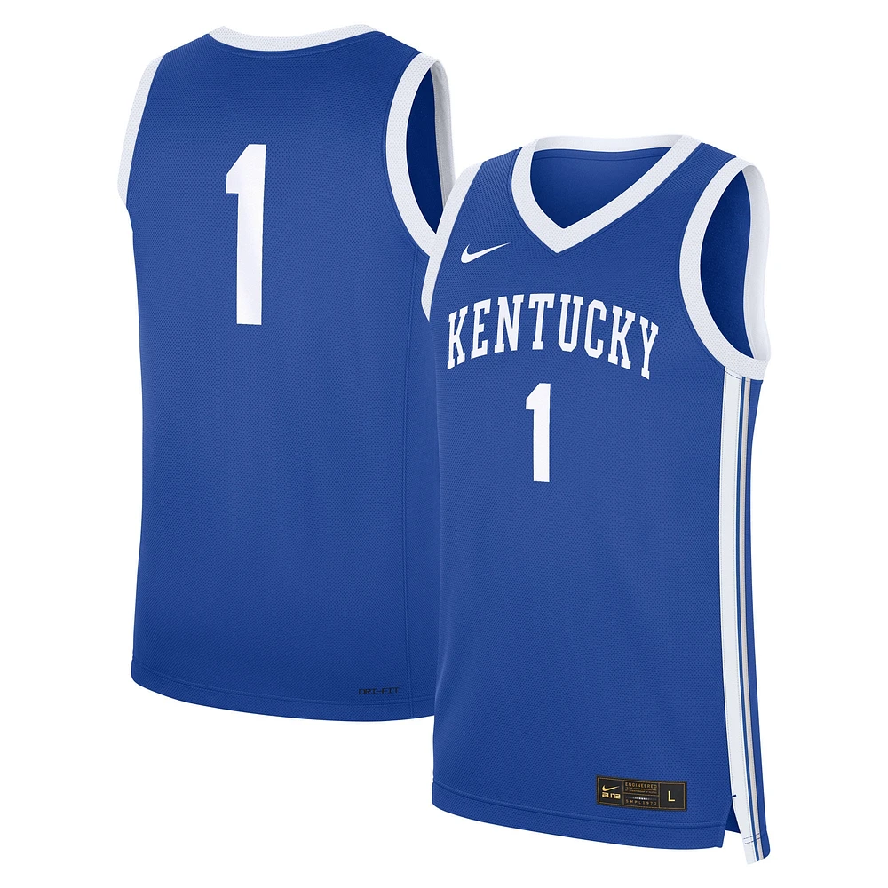 Men's Nike #1 Royal Kentucky Wildcats Road Replica Jersey