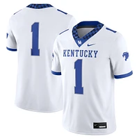 Maillot de match Nike #1 blanc Kentucky Wildcats pour homme